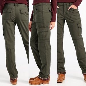 L.L. Bean cargo lined pants favorite fit Loden 12